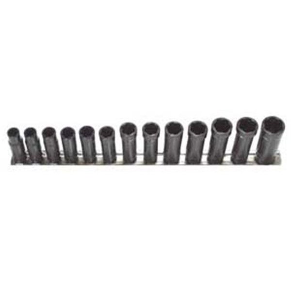 H.B. Products H.B. Products TRTSCD3813B 13 Piece .38 in. Drive Deep Turbo Socket SAE- Metric Set TRTSCD3813B